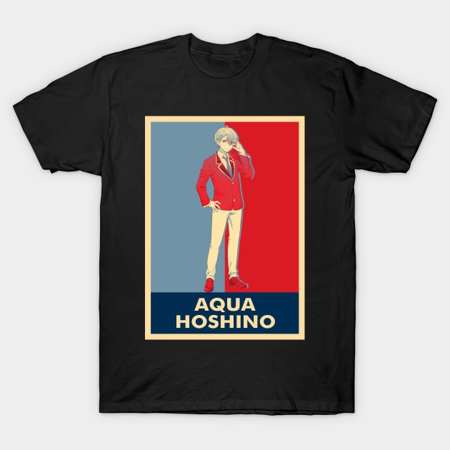 Aqua Hoshino - Oshi no ko T-Shirt by Bulatan Ungu 80s